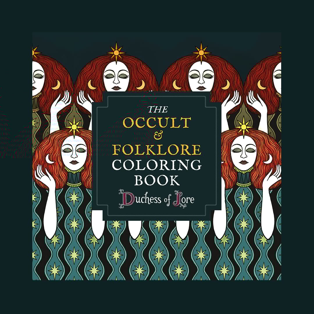 Cover art for The Occult & Folklore Colouring Book by Duchess of Lore