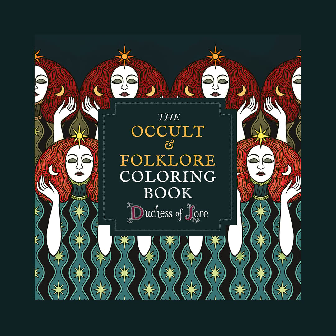 Cover art for The Occult & Folklore Colouring Book by Duchess of Lore